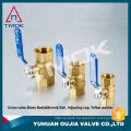 1 inch TK-207 brass ball valve with DN 25 female threaded lever handle forged cock valve with control valve in TMOK